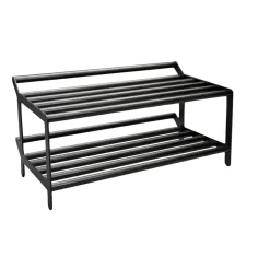 Essem Design Tamburin schoenenrek 60 cm, Zwartgebeitst eiken-zwart< Schoenenrekken