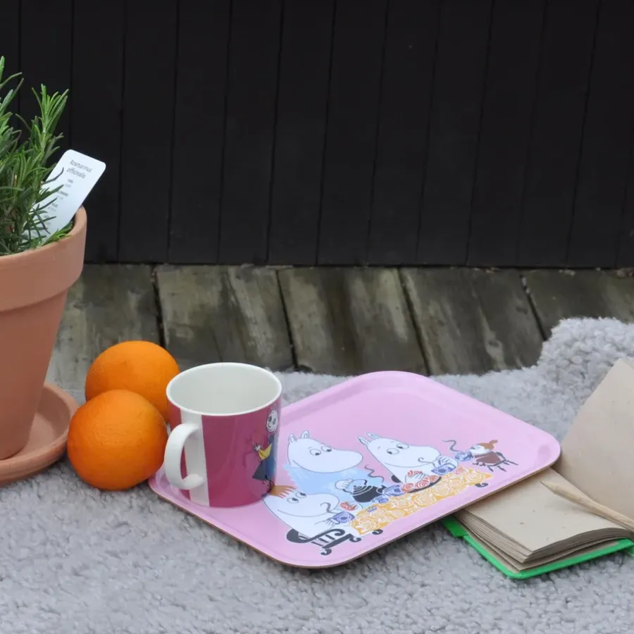 Opto Design Teaparty Moomin dienblad, roze< Decoratieve Accessoires|Decoratieve Dienbladen