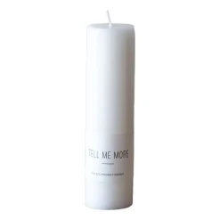 Tell Me More kaars M 15 cm, Wit< Kaarsen