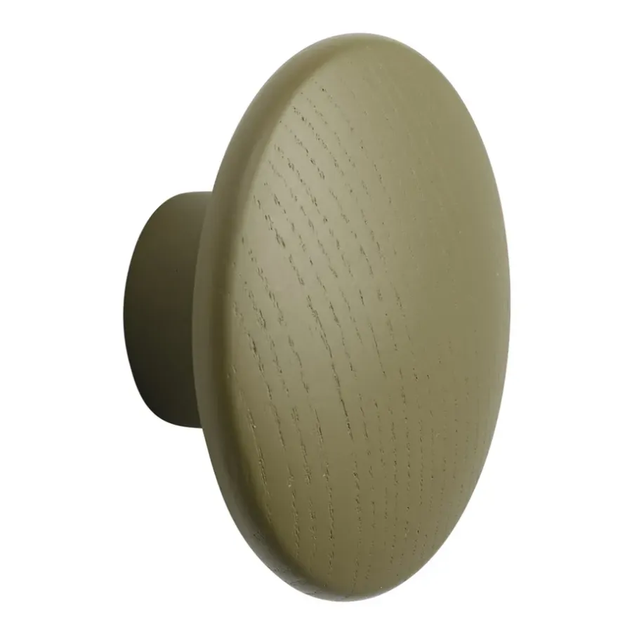 Muuto The Dots kledinghaak brown green, Ø6,5 cm< Haken & Hangers
