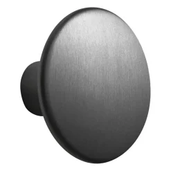 Muuto The Dots kledinghaak metaal 5 cm, Zwart< Haken & Hangers|Opbergoplossingen Voor De Kinderkamer