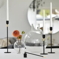 Solstickan Design Three Stars kaarsendover, Zwart< Kaarsenaccessoires