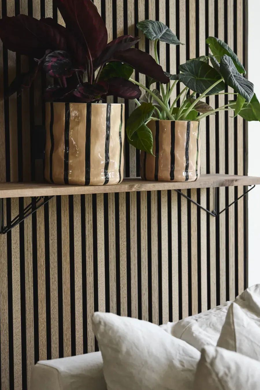 Scandi Living Thrive pot Ø16 cm, Beige-zwart< Bloempotten