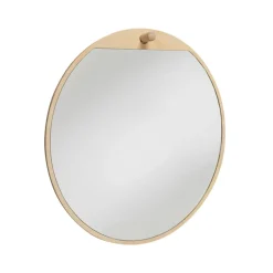 Essem Design Tillbakablick ronde spiegel, berkenhout< Wandspiegels