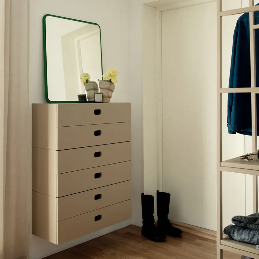 TÔNN furniture TÔNN ladekast groot, Camel< Kasten & Vitrines