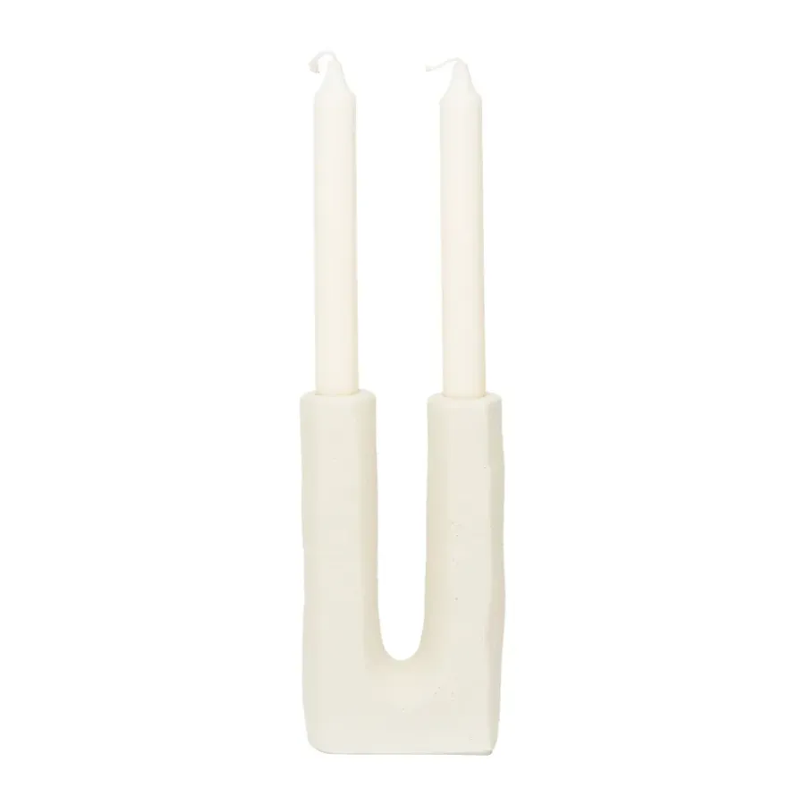 URBAN NATURE CULTURE Tomas kandelaar 11cm, Off white< Kandelaars