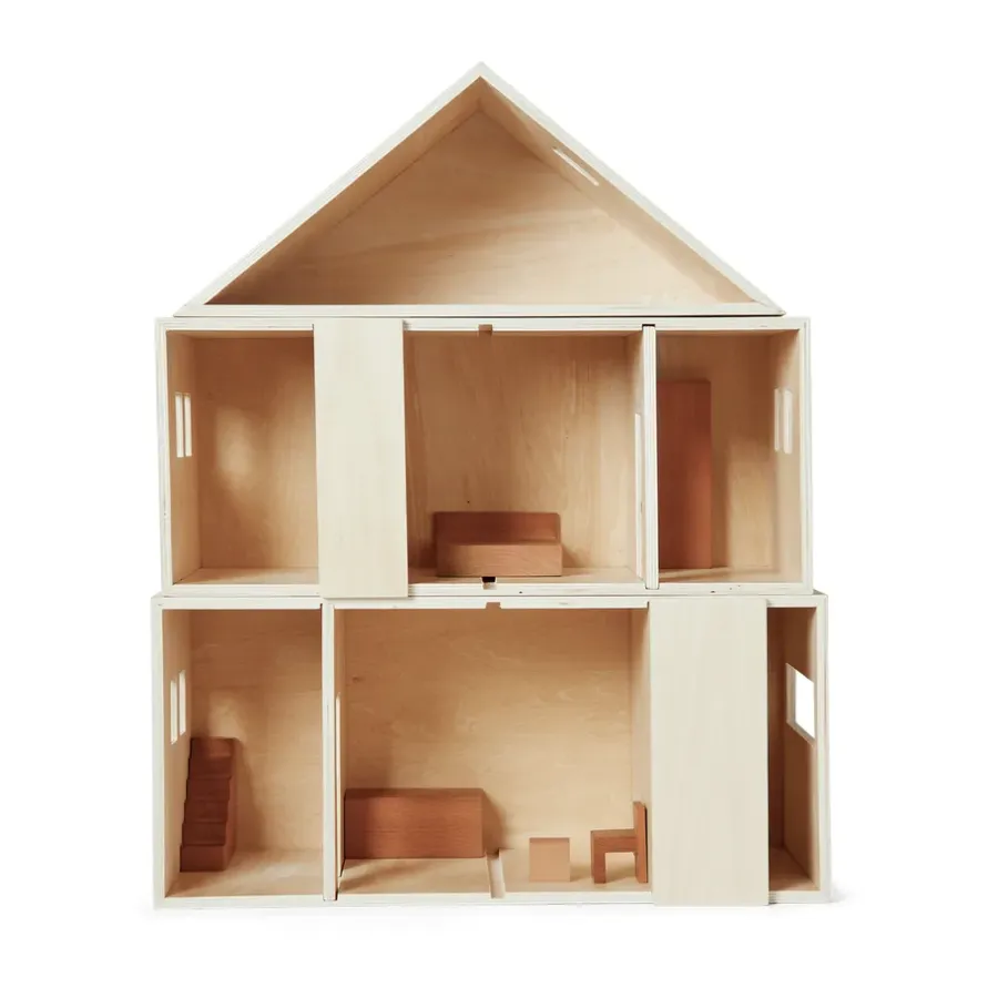 Ferm Living Toro opvouwbaar poppenhuis, Natural< Kinderkamer Interieuraccessoires|Kinderkamer Interieuraccessoires