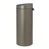 Brabantia Touch Bin prullenbak 30 liter, platinum< Pedaalemmers