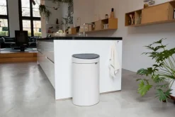 Brabantia Touch Bin prullenbak 40 liter, Soft Beige< Pedaalemmers