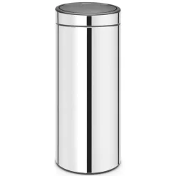 Brabantia Touch Bin prullenbak 30 liter, staal glanzend< Pedaalemmers