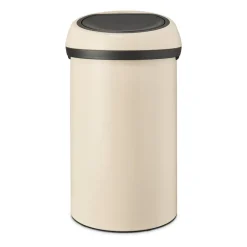 Brabantia Touch Bin prullenbak rond 60 liter, Soft Beige< Pedaalemmers