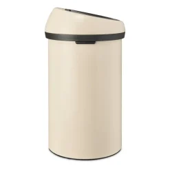 Brabantia Touch Bin prullenbak rond 60 liter, Soft Beige< Pedaalemmers