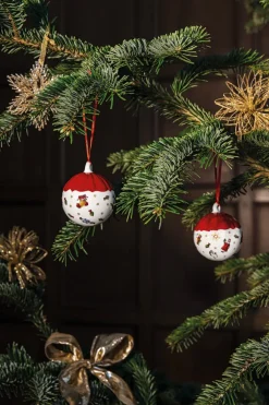 Villeroy & Boch Toy's Delight Decoration kerstbal Ø6 cm, Wit-rood< Kerstdecoraties