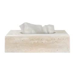 Mette Ditmer Travertijn zakdoekdoos 14x25,5 cm, Linen< Opbergmanden