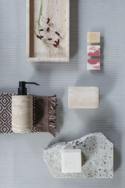 Mette Ditmer Travertine tandenborstelhouder 10 cm, Linnen< Tandenborstelhouders