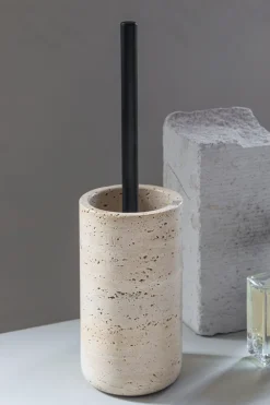 Mette Ditmer Travertine toiletborstel 36 cm, Linnen< Toiletborstels
