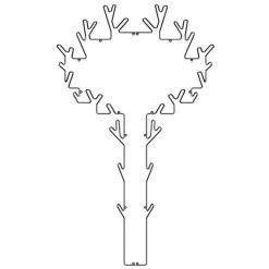 Maze Tree hanger, zwart< Kapstokken & Hangrekken