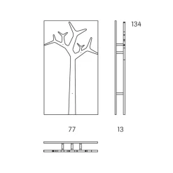 Swedese Tree junior Wandkapstok, eikenhout transparante lak< Garderobehaken & Hoedenplanken