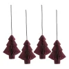 Scandi Living Tree kerstballen 4-pack, Red< Kerstdecoraties