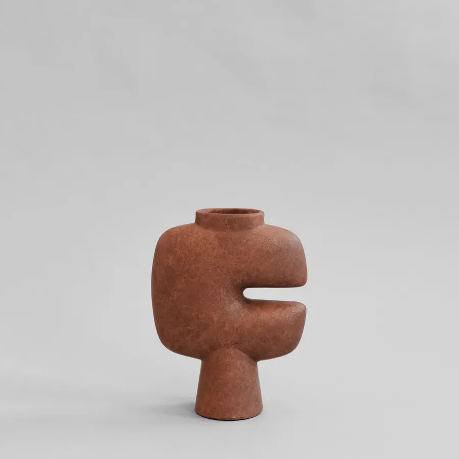 101 Copenhagen Tribal vaas medio, Terracotta< Vazen