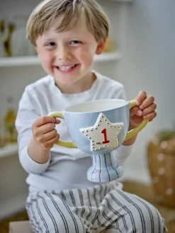 Bloomingville Trophy pot 23x16 cm, Blauw< Kinderkamer Interieuraccessoires|Kinderkamer Interieuraccessoires