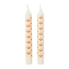 Broste Copenhagen Tulip kroonkaars 2-pack, White-soft pink< Kaarsen