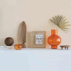 URBAN NATURE CULTURE Tummy A vaas 24 cm, Orange rust< Vazen