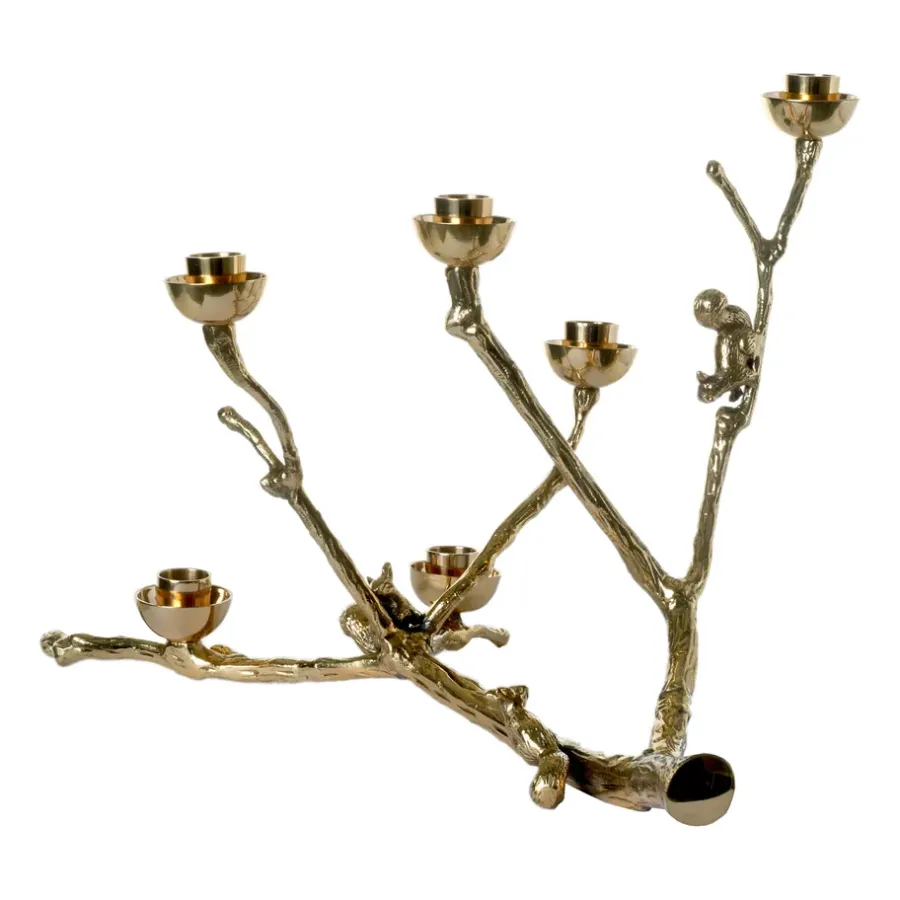 POLSPOTTEN Twiggy ekorre kandelaar 30 cm, Goud< Kandelaars