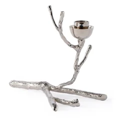 POLSPOTTEN Twiggy kandelaar XS 14 cm, Zilver< Kandelaars