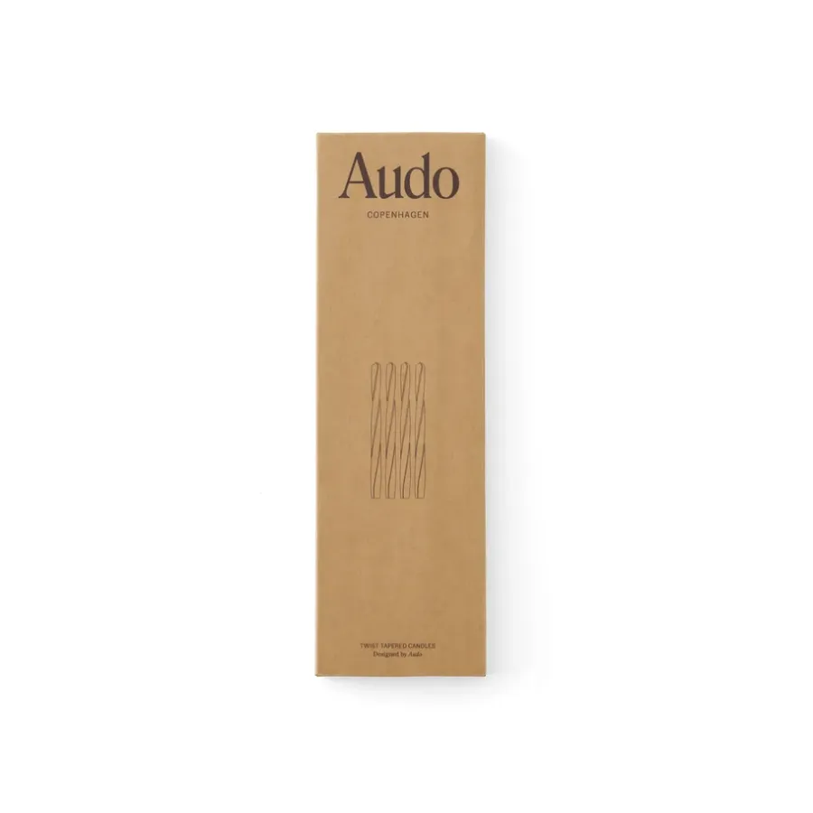 Audo Copenhagen Twist kaars 30 cm 4-pack, Ivory< Kaarsen