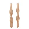 Broste Copenhagen Twist twisted candles gedraaide kaarsen 23 cm 2-pack, Walnut< Kaarsen