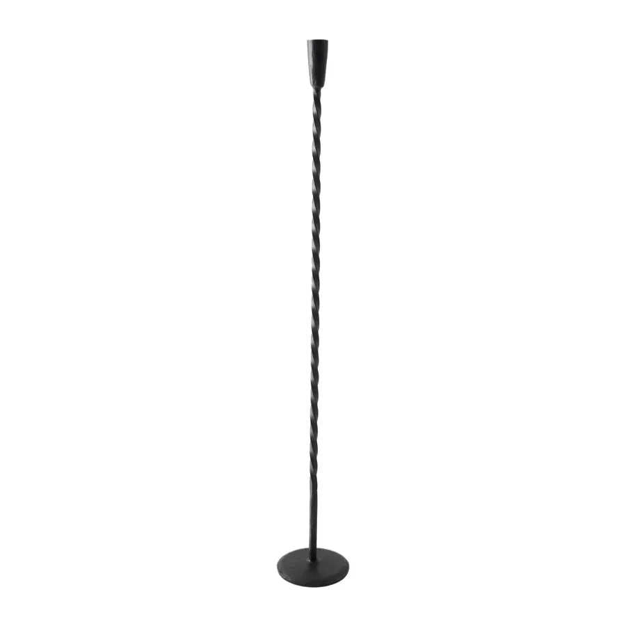 Tell Me More Twist vloerkandelaar 80 cm, Zwart< Kandelaars