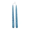 Lene Bjerre Twisted gedraaide kaarsen 25 cm 2-pack, F. Blue< Kaarsen