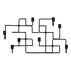 Gejst Underground klerenhanger, Zwart-zwartgebeitst eikenhout< Kapstokken & Hangrekken