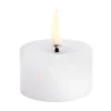 Uyuni Lighting Uyuni LED Blokkaars melted, Wit, Ø5x2,8 cm< Led-Kaarsen