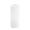 Uyuni Lighting Uyuni LED Blokkaars melted, Witte rustieke, Ø7,8x20 cm< Led-Kaarsen