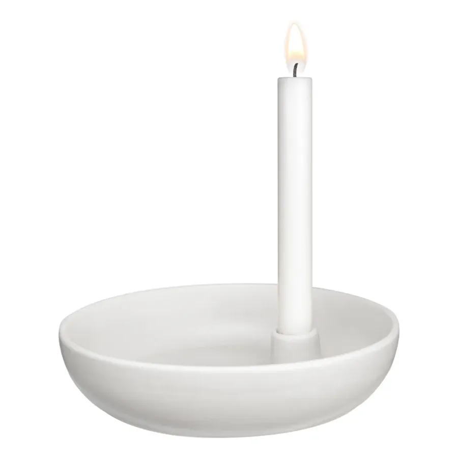 Scandi Living Valley kandelaar Ø21 cm, Wit< Kandelaars