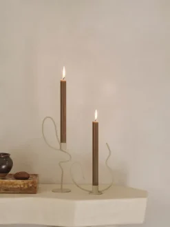 Ferm Living Valse kandelaar low, Cashmere< Kandelaars