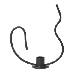 Ferm Living Valse kandelaar low, Zwart< Kandelaars