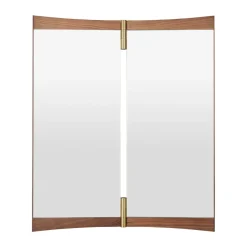 GUBI Vanity spiegel 2, Walnoot-messing< Wandspiegels