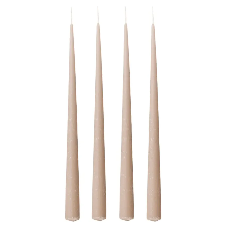 Bloomingville Velvet kaarsen 4-pack , Grijs< Kaarsen