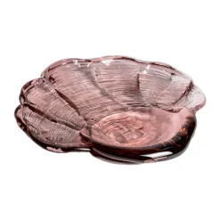 Kosta Boda Venusmossel kunstglazen schotel 30x33 cm, Roze< Sculpturen & Porseleinen Beelden