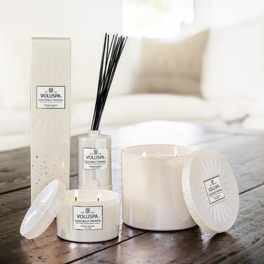 Voluspa Vermeil geurstokjes 177 ml, Coconut Papaya< Geurkaarsen & Aroma Diffusers