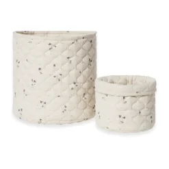 Garbo&Friends Viola Satin gewatteerde mand 2-delig, 20xØ20 cm + 30xØ30 cm< Opbergmanden|Opbergoplossingen Voor De Kinderkamer