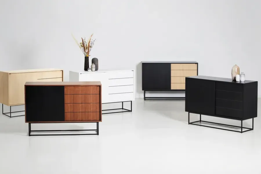 Woud Virka bijzettafel, hoog 120 cm, Eikenhout< Ladekasten & Dressoirs