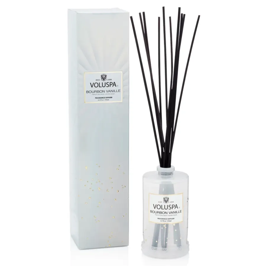 Voluspa geurstokjes 192 ml, Bourbon Vanille< Geurkaarsen & Aroma Diffusers