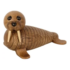 Spring Copenhagen Wally decoratie walrus, Eikenhout< Houten Beelden