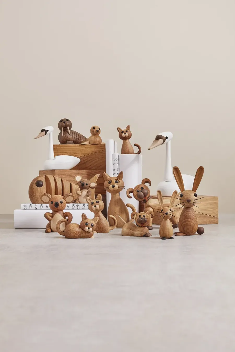 Spring Copenhagen Wally decoratie walrus, Eikenhout< Houten Beelden