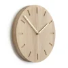 Applicata Watch Out wandklok eiken, eiken-messing< Wandklokken