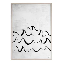 Fine Little Day Wave poster 50x70 cm, Zwart-wit< Posters